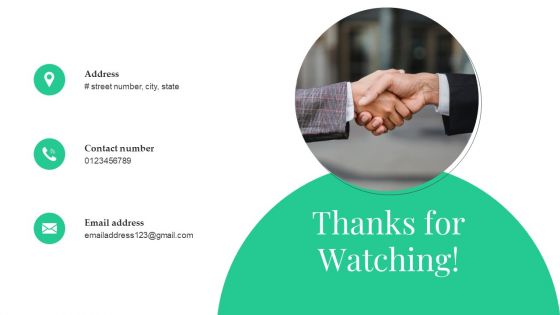 Thanks For Watching Ppt PowerPoint Presentation File Diagrams PDF