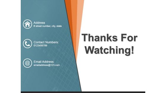 Thanks For Watching Ppt PowerPoint Presentation Model