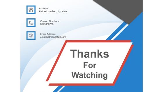Thanks For Watching Ppt PowerPoint Presentation Templates