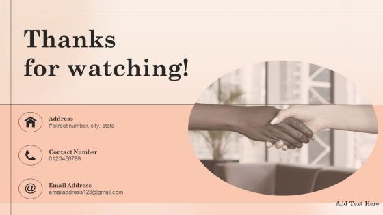 Thanks For Watching Tips PowerPoint Presentation PPT Template PDF