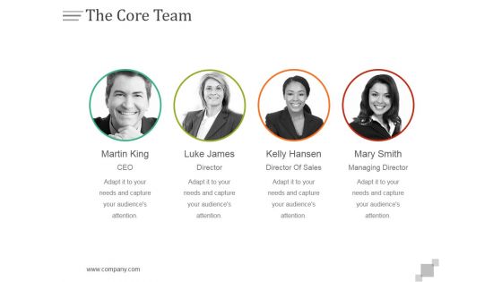 The Core Team Ppt PowerPoint Presentation Example File