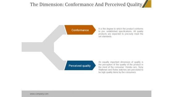 The Dimension Conformance And Perceived Quality Ppt PowerPoint Presentation Templates