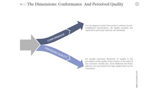 The Dimensions Conformance And Perceived Quality Ppt PowerPoint Presentation Designs Download