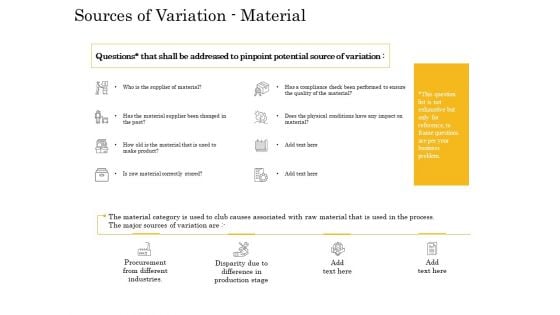 The Fishbone Analysis Tool Sources Of Variation Material Sample PDF