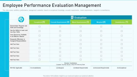 The Optimum Human Capital Strategic Tools And Templates Employee Performance Evaluation Template PDF