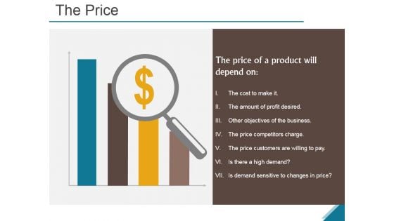 The Price Ppt PowerPoint Presentation Summary