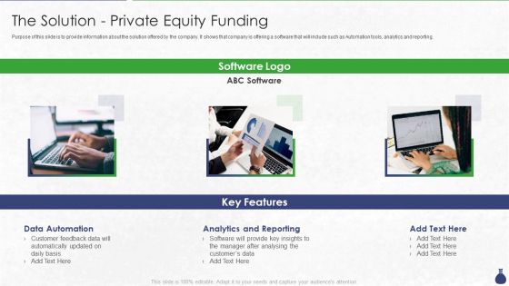 The Solution Private Equity Funding Ppt Pictures File Formats PDF