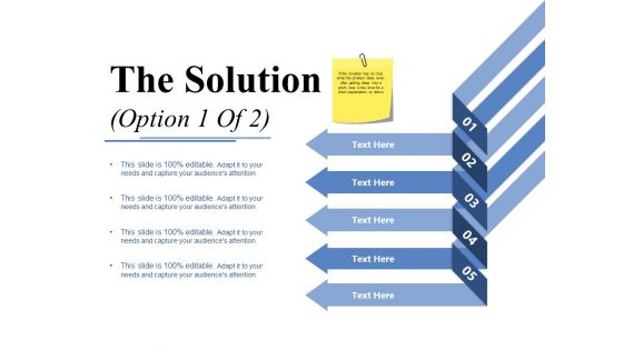 The Solution Template 1 Ppt PowerPoint Presentation Gallery Guidelines