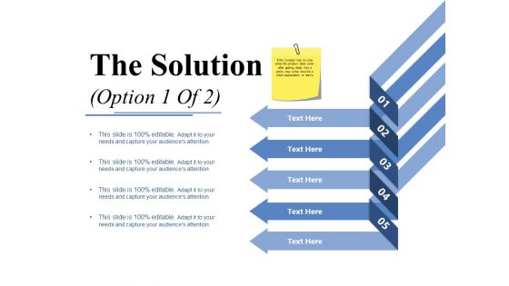 The Solution Template 1 Ppt PowerPoint Presentation Gallery Guidelines The Solution Template 1 Ppt PowerPoint Presentation Gallery Guidelines