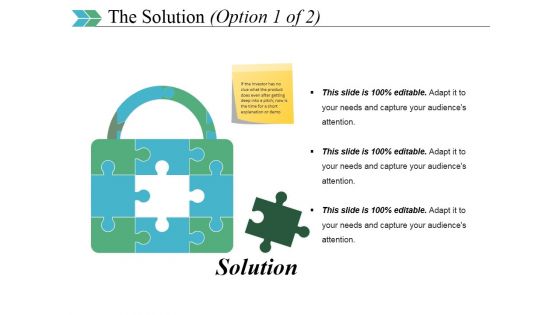 The Solution Template 1 Ppt PowerPoint Presentation Show Examples