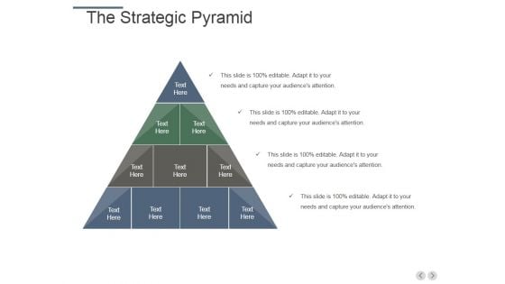 The Strategic Pyramid Ppt PowerPoint Presentation Slides Template