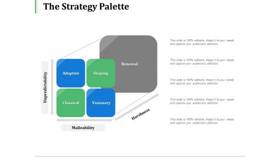 The Strategy Palette Ppt PowerPoint Presentation Portfolio Inspiration