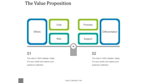 The Value Proposition Template 1 Ppt PowerPoint Presentation Slide