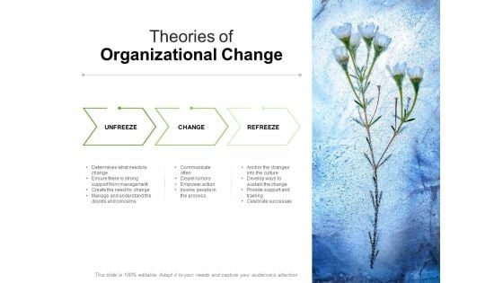 Theories Of Organizational Change Ppt PowerPoint Presentation Pictures Background Image