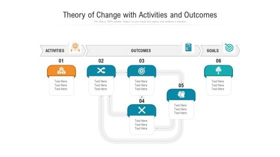 Theory Of Change With Activities And Outcomes Ppt Powerpoint Presentation Infographic Template Summary Pdf