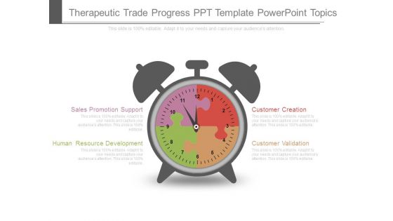 Therapeutic Trade Progress Ppt Template Powerpoint Topics