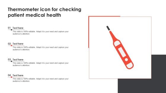 Thermometer Icon For Checking Patient Medical Health Clipart PDF