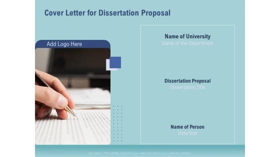 Thesis Cover Letter For Dissertation Proposal Dissertation Ppt Model Information PDF