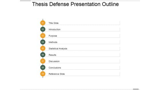 Thesis Defense Presentation Outline Ppt PowerPoint Presentation Icon Infographics