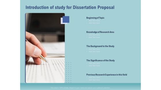 Thesis Introduction Of Study For Dissertation Proposal Ppt Show Display PDF