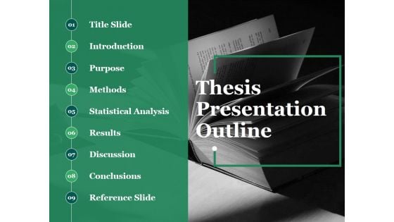 Thesis Presentation Outline Ppt PowerPoint Presentation Icon Microsoft