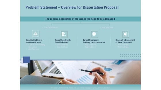 Thesis Problem Statement Overview For Dissertation Proposal Ppt File Graphics Tutorials PDF