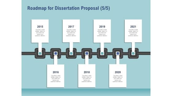 Thesis Roadmap For Dissertation Proposal 2015 To 2020 Ppt Infographic Template Sample PDF