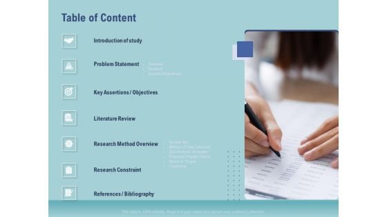 Thesis Table Of Content Ppt File Aids PDF