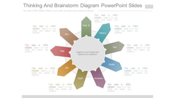 Thinking And Brainstorm Diagram Powerpoint Slides