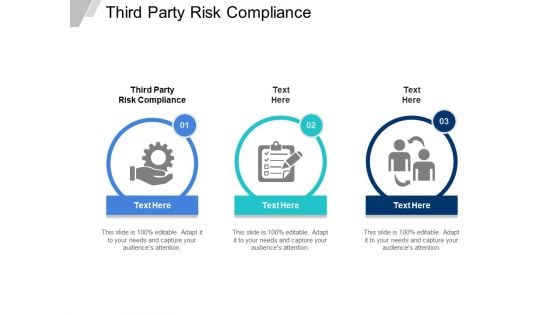 Third Party Risk Compliance Ppt PowerPoint Presentation Layouts Diagrams Cpb