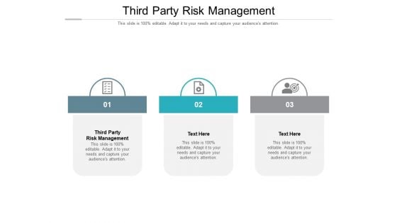 Third Party Risk Management Ppt PowerPoint Presentation Icon Vector Cpb Pdf