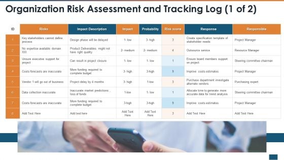 Threat Administration Bundle Organization Risk Assessment And Tracking Log Business Introduction PDF