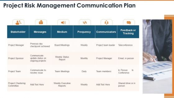 Threat Administration Bundle Project Risk Management Communication Plan Diagrams PDF