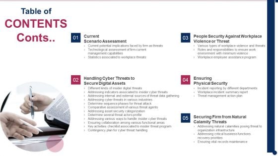 Threat Management At Workplace Contents Conts Diagrams Pdf