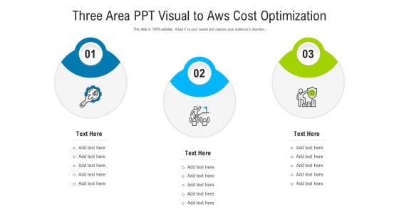 Three Area Ppt Visual To Aws Cost Optimization Ppt PowerPoint Presentation File Examples PDF