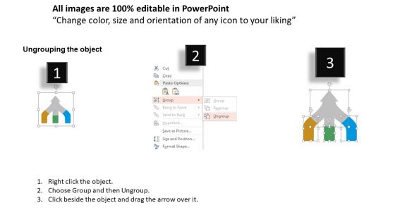 Three Arrows Business Steps Diagram And Icons Powerpoint Template