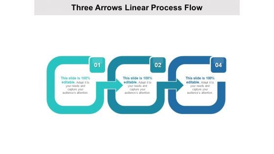 Three Arrows Linear Process Flow Ppt PowerPoint Presentation Show Topics PDF