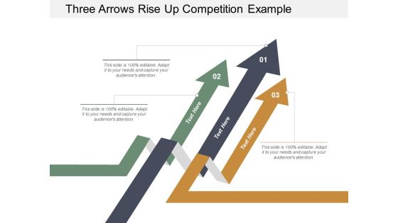 Three Arrows Rise Up Competition Example Ppt PowerPoint Presentation Infographics Ideas