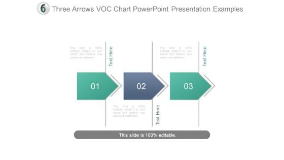 Three Arrows Voc Chart Powerpoint Presentation Examples