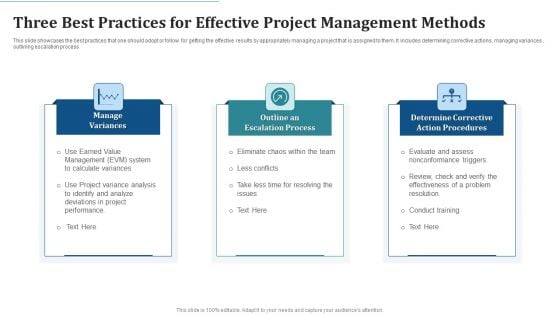 Three Best Practices For Effective Project Management Methods Structure PDF Three Best Practices For Effective Project Management Methods Structure PDF