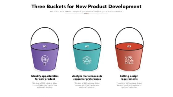 Three Buckets For New Product Development Ppt PowerPoint Presentation File Rules PDF