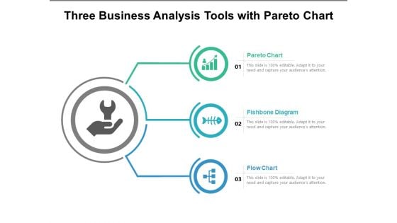 Three Business Analysis Tools With Pareto Chart Ppt PowerPoint Presentation Layouts Vector PDF