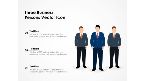 Three Business Persons Vector Icon Ppt PowerPoint Presentation File Model PDF