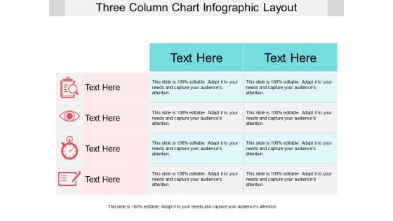 Three Column Chart Infographic Layout Ppt PowerPoint Presentation Model Portrait PDF