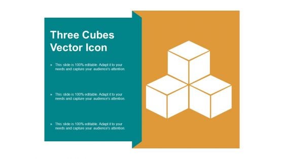Three Cubes Vector Icon Ppt PowerPoint Presentation Professional Format Ideas