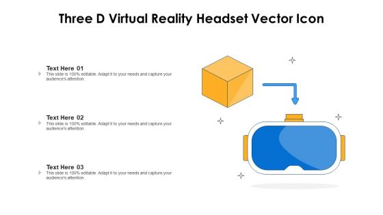 Three D Virtual Reality Headset Vector Icon Ppt PowerPoint Presentation Gallery Deck PDF