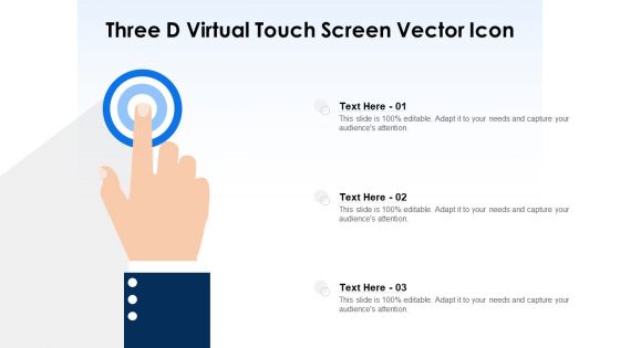 Three D Virtual Touch Screen Vector Icon Ppt PowerPoint Presentation File Professional PDF