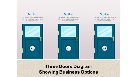 Three Doors Diagram Showing Business Options Ppt PowerPoint Presentation Icon Professional