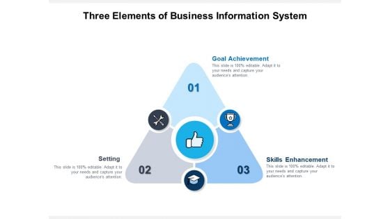 Three Elements Of Business Information System Ppt PowerPoint Presentation Styles Slide Portrait PDF