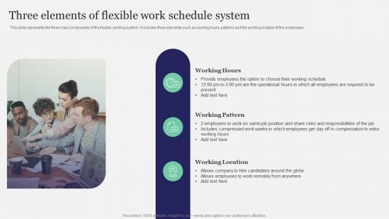 Three Elements Of Flexible Work Schedule System Background PDF